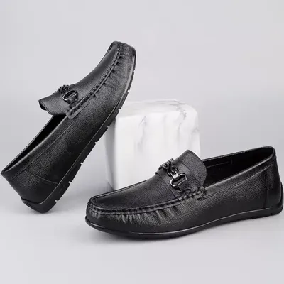 MEN'S LEATHER DRIVING BEANIE LOAFER